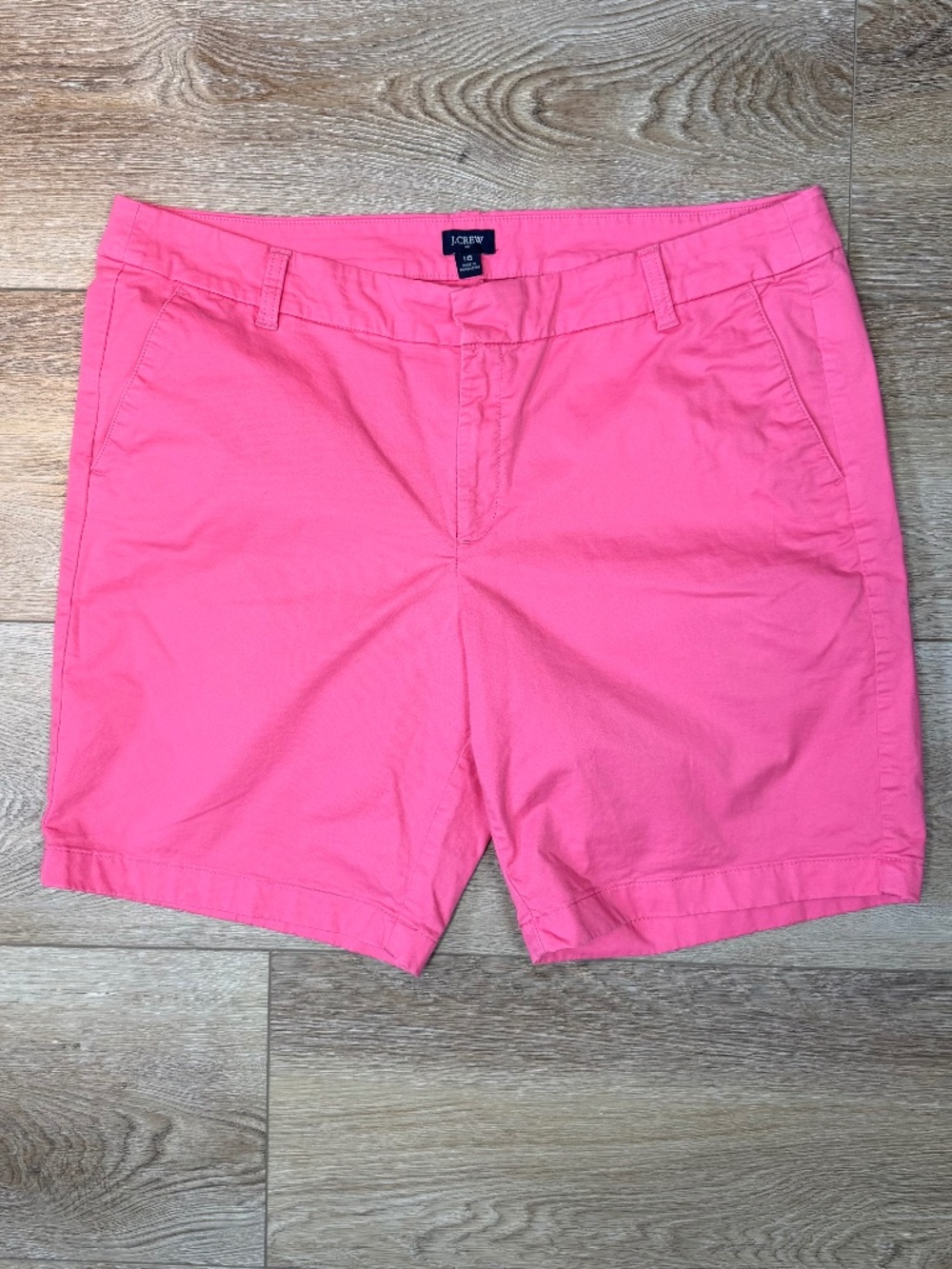 J.Crew Factory Pink Classic Chino Shorts Women's Size 16 EUC, Preppy / Coastal